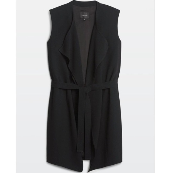 Babaton Marcelo Long Black Vest missing belt size large - Picture 4 of 14